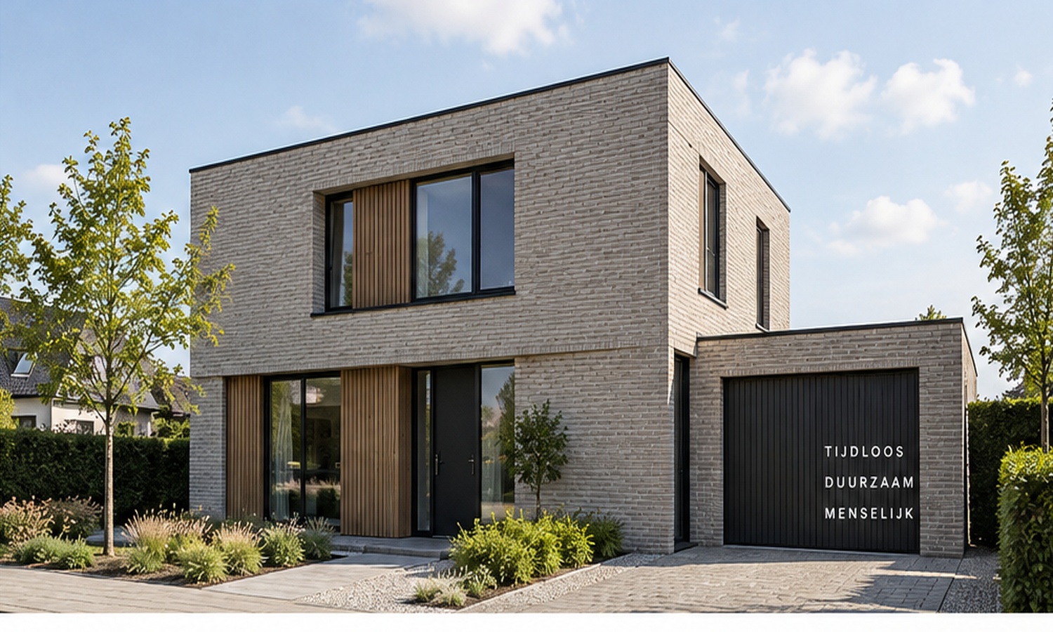 Strakke moderne nieuwbouwwoning
